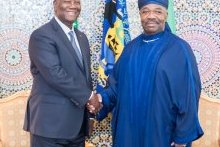 Le président ivoirien Alassane Ouattara reçu en audience par Ali Bongo
