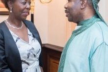 Ali Bongo devise avec la secrétaire générale de l’Organisation Internationale de la Francophonie
