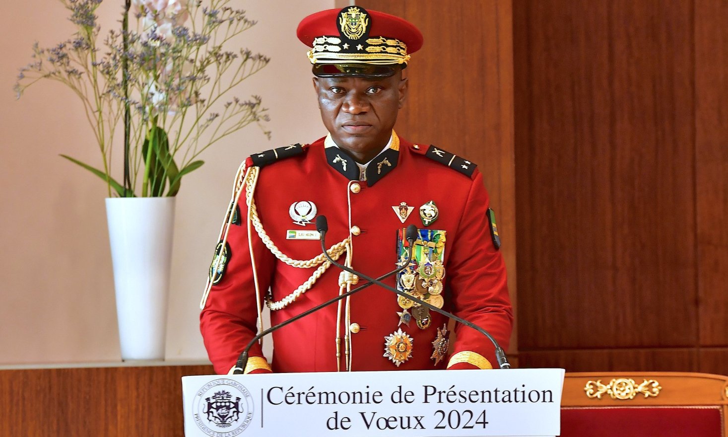 Présentation de vœux 2024 : Discours d’Oligui Nguema au corps diplomatique
