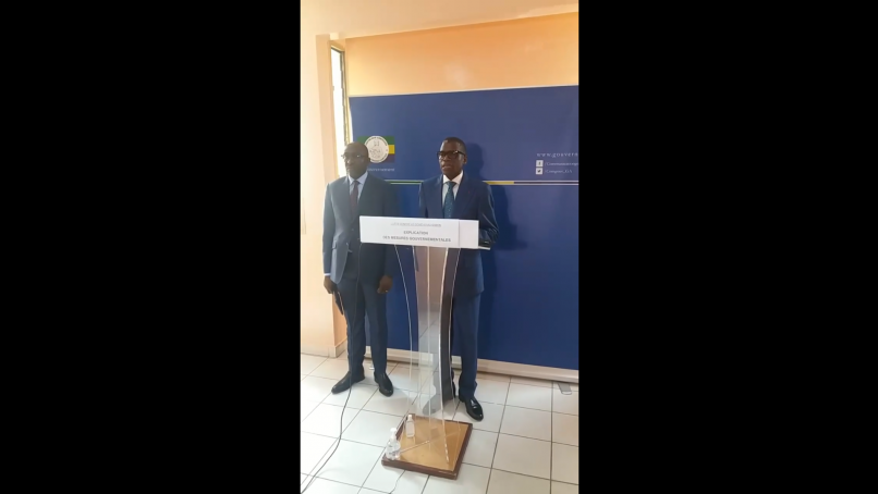 Déclaration des membres du gouvernement gabonais du 20 mars 2020
