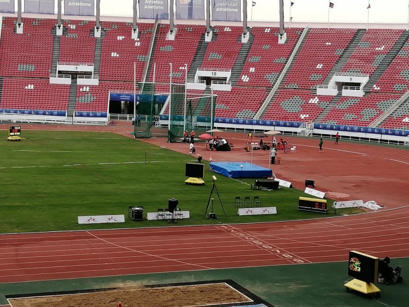 Jeux Africains 2019 : course du 200m hommes de la série 6 avec Guy Maganga
