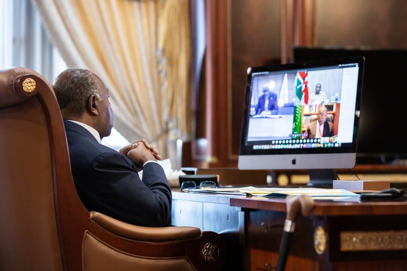 Visioconférence : Ali Bongo prend part à une réunion de l’Union africaine sur le Covid-19
